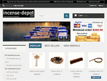 Tablet Screenshot of incense-depot.com
